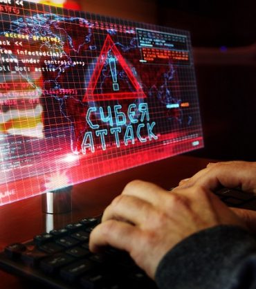 Cyberattack,On,Computer,Screen.,Cyber,Attack,,Security,Breach,And,Russian